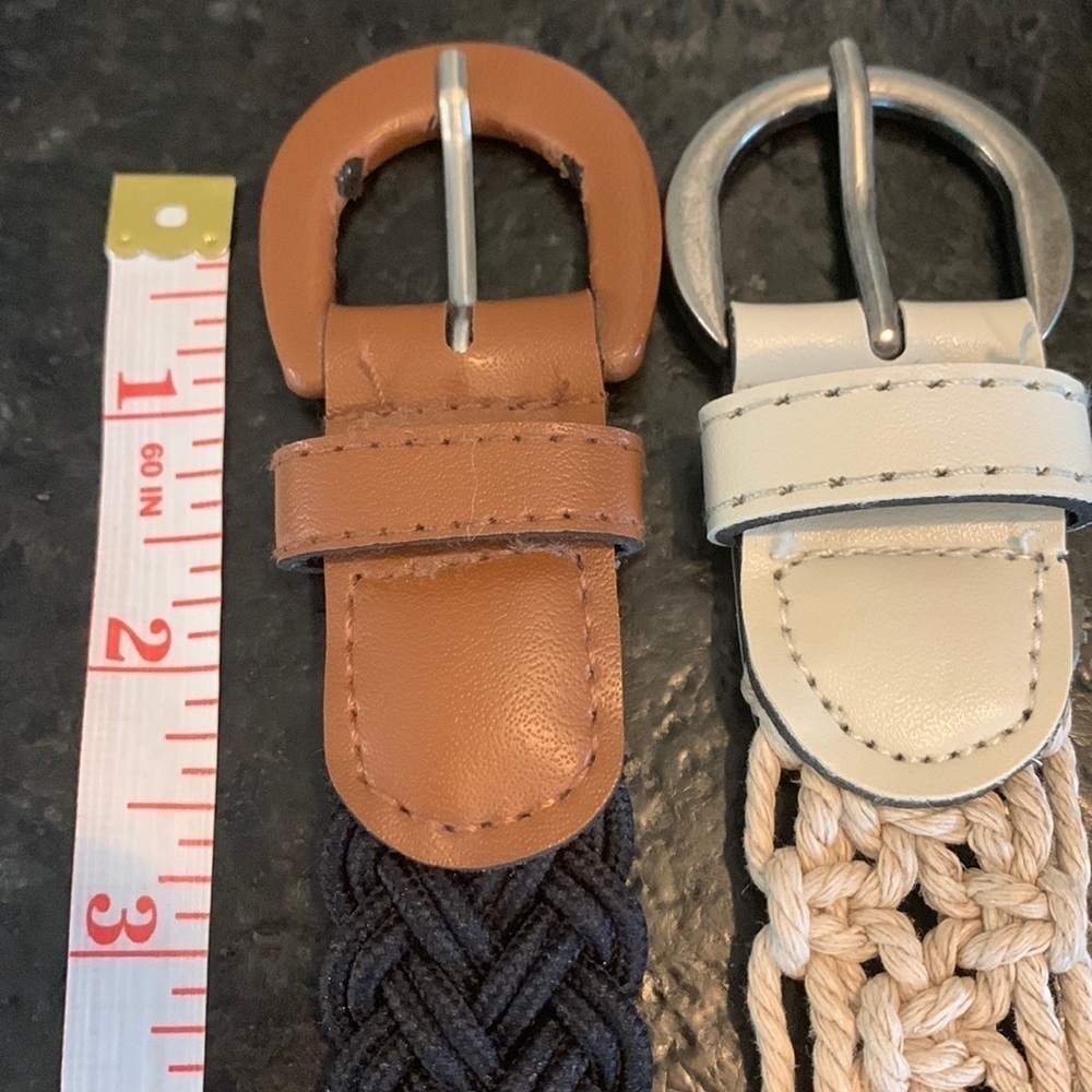 Macrame belts unisex white swensons burgers uniform accessories. In style now